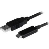 StarTech.com 1m USB-A naar USB-C Oplaadkabel, Opladen & Sync, USB-A naar USB-C Data Kabel, M/M, Zwart, USB-IF Gecertificeerd