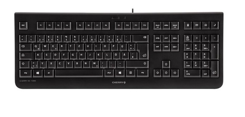 CHERRY KC 1000 teclado Oficina USB QWERTY Español Negro