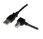StarTech.com Câble USB 2.0 A vers USB B coudé à droite Mâle / Mâle pour imprimante noir - 2 m