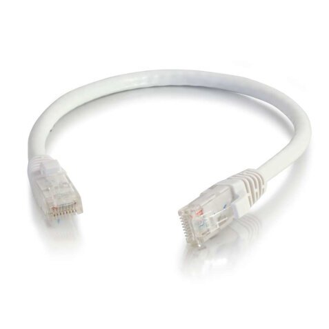 C2G Cat6 Booted Unshielded (UTP) Network Patch Cable - patch cable - 30 cm - white