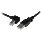 StarTech.com Cable Adaptador USB 3m para Impresora Acodado - 1x USB A Macho - 1x USB B Macho en Ángulo Izquierdo