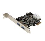 StarTech.com Adattatore scheda SuperSpeed USB 3.0 con 2 porte PCI Express (PCIe) con UASP - Alimentazione LP4