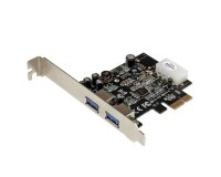 StarTech.com Adattatore scheda SuperSpeed USB 3.0 con 2 porte PCI Express (PCIe) con UASP - Alimentazione LP4