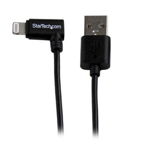 StarTech.com 2 m hoekige zwarte Apple 8-polige Lightning-connector naar USB-kabel voor iPhone / iPod / iPad