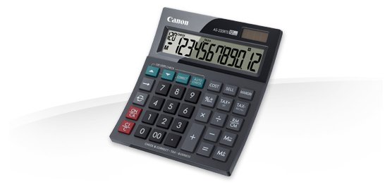 Canon AS-220RTS calculator Desktop Display Black