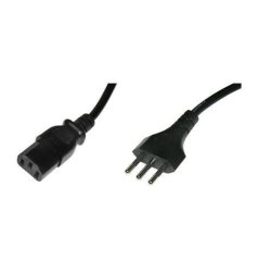 Nilox 2.0m CEI 23-16/VII - IEC C13 M/F Black 2 m Power plug type L C13 coupler