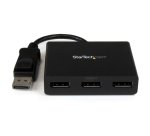StarTech.com Hub MST de 3 Puertos DisplayPort 1.2 - Divisor Splitter DP de 3 Monitores - Adaptador DP a 2x DisplayPort 4K 30Hz 1x DisplayPort 1080 - Alimentado por USB - Windows Solamente