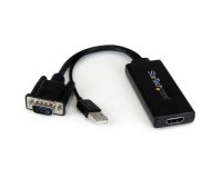 StarTech.com Adaptador VGA a HDMI con audio y alimentación USB – Conversor VGA a HDMI portátil – 1080 p