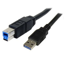Cable USB 3.0 SuperSpeed Negro de 3 metros - A Macho a B Macho