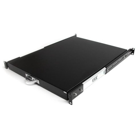 StarTech.com Plateau Coulissant 1U pour Clavier pour Montage en Rack de Serveur - 25 kg - Tiroir Coulissant en Acier de 55,8 cm de Profondeur pour Rack d'Equipement AV, Réseau 19"