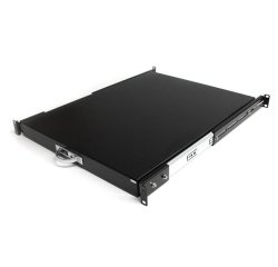 StarTech.com Plateau Coulissant 1U pour Clavier pour Montage en Rack de Serveur - 25 kg - Tiroir Coulissant en Acier de 55,8 cm de Profondeur pour Rack d'Equipement AV, Réseau 19"