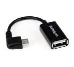 StarTech.com Câble adaptateur Micro USB à angle droit vers USB Host OTG de 12cm - Mâle / Femelle