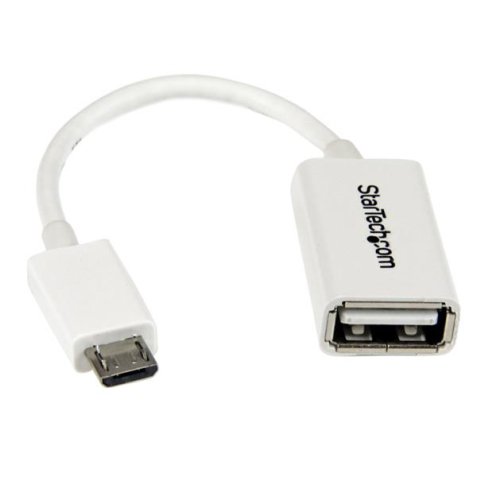 StarTech.com Câble adaptateur Micro USB vers USB Host OTG de 12cm - Mâle / Femelle - Blanc