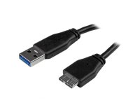 StarTech.com Câble SuperSpeed USB 3.0 slim A vers Micro B de 15 cm - Mâle / Mâle - Noir