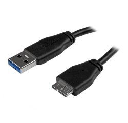 StarTech.com Câble Micro USB 3.0 slim de 3m - Cordon USB A vers Micro B - M/M - Noir