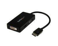 StarTech.com Adaptador Conversor DisplayPort a VGA DVI o HDMI - Convertidor A/V 3 en 1 para viajes