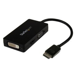 StarTech.com Travel A/V adapter: 3-in-1 DisplayPort to VGA DVI or HDMI converter
