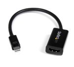 StarTech.com Adaptateur actif Mini DisplayPort 1.2 vers HDMI 4K pour Utrabook / PC portable compatible Mini DP - M/F - Noir