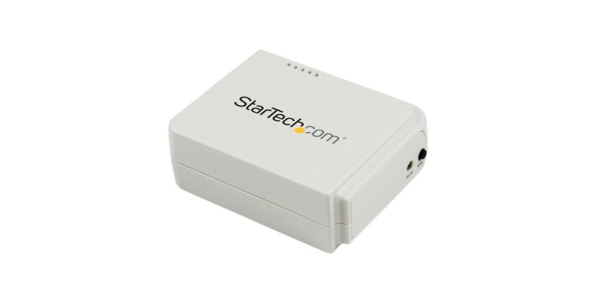 StarTech.com Serveur d'impression USB 2.0 sans fil N avec port Ethernet 10/100 Mb/s - 802.11 b/g/n