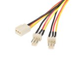 StarTech.com Câble d'alimentation en Y pour ventilateur Molex de 30 cm - Câble répartiteur 1x TX3 (F) vers 2x TX3 (M)