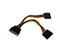 StarTech.com Cable Adaptador Bifurcador Divisor Splitter de Alimentación SATA de 0,15m - 2x Hembra