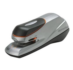 Agrafeuse optima grip electrique 20 feuilles fonctionnement secteur/piles coloris argent/noir + boite 1000 agrafes