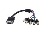 StarTech.com Câble d'écran coaxial VGA HD15 vers 5x BNC RGBHV de 30cm - M/F