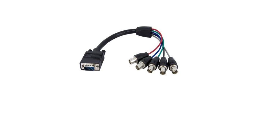StarTech.com Câble d'écran coaxial VGA HD15 vers 5x BNC RGBHV de 30cm - M/F