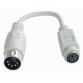 Lindy PS/2 - AT Port Adapter Cable cable ps/2 0,15 m 6-p Mini-DIN 5-p Mini-DIN Gris