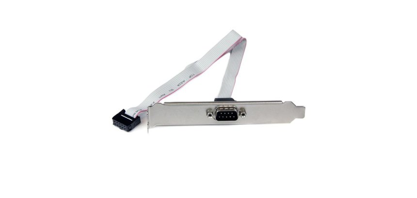 Adaptador de 40cm de Header Bracket Serie DB9 RS232 a IDC 10 Pines para Placa Base - Cabezal Serial