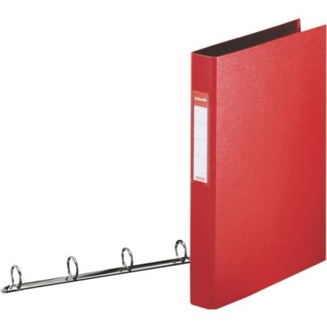 Classeur 4 anneaux cartonné Esselte Vivida A4 - Dos 4 cm rouge