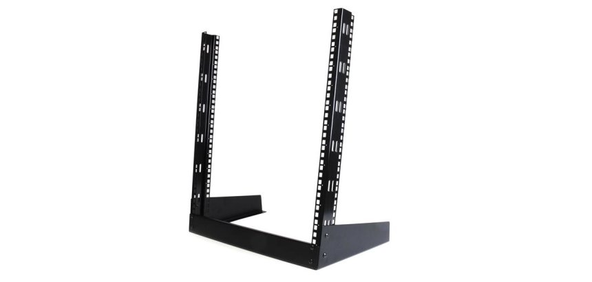 StarTech.com Rack de Bureau Noir à Cadre Ouvert 12 U 19" - Rack 2 Montants 19 Pouces