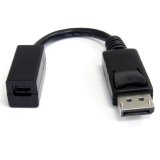 Cable de 15cm Adaptador DisplayPort Macho a Mini DisplayPort Hembra - DP a Mini DP - Negro