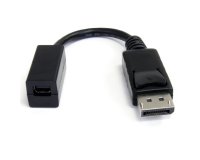 Cable de 15cm Adaptador DisplayPort Macho a Mini DisplayPort Hembra - DP a Mini DP - Negro
