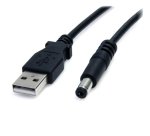 StarTech.com Câble d'alimentation USB vers prise DC de 91 cm - Cordon USB vers connecteur Type M 5V