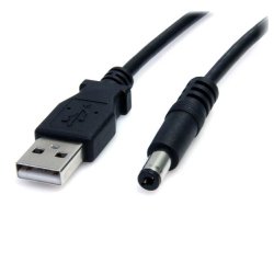 Cable de 91cm de alimentación USB A a M de Tipo Barril de 5,5mm