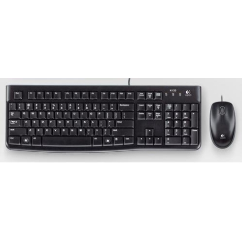 Logitech Desktop MK120 teclado Ratón incluido USB QWERTY Portugués Negro