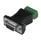 Conector RS422 RS485 Serial DB9 -> Terminal Block Adapter, Negro