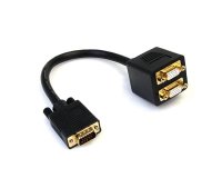 Cable de 30cm Duplicador Divisor de Vídeo VGA de 2 puertos Salidas Compacto - Bifurcador