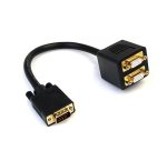 StarTech.com Câble répartiteur vidéo VGA de 30cm - 1x VGA (Mâle) vers 2x VGA (Femelle) - Noir