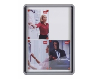 Nobo Premium Plus Magnetic Lockable Notice Board Hinged Door 8xA4