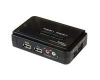 StarTech.com Kit commutateur KVM USB VGA à 2 ports avec audio et câbles - Switch KVM - Noir