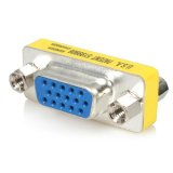 Adaptador Cambiador de Género VGA - Acoplador Unión de Conectores HD15 Hembra a Hembra