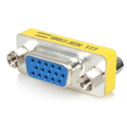 Adaptador Cambiador de Género VGA - Acoplador Unión de Conectores HD15 Hembra a Hembra