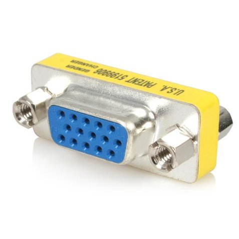 Adaptador Cambiador de Género VGA - Acoplador Unión de Conectores HD15 Hembra a Hembra