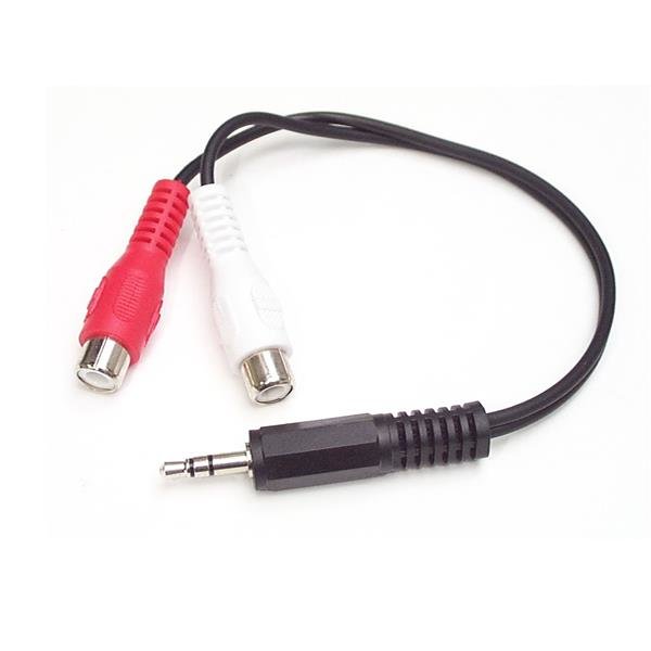 Câble Audio Y 3.5mm Vers 2 RCA - 15cm Pour Connecter Lecteur MP3 à Stéréo