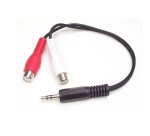 StarTech.com Câble Adaptateur Audio Mini-Jack 3.5mm Mâle vers 2x RCA / Cinch Femelle - 15 cm