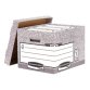 Caisse standard L40,4xh29,2xp33,5cm, montage automatique, carton recyclé Gris/Blanc