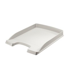 Corbeille courrier Plus Slim. Petite capacité. Dim (lxhxp) : 25,5x3,5x35,7 cm. Coloris gris.