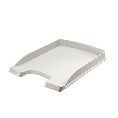 Corbeille courrier Plus Slim. Petite capacité. Dim (lxhxp) : 25,5x3,5x35,7 cm. Coloris gris.